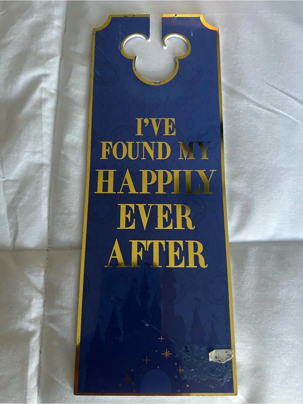 Disney-Inspired Blue and Gold 'Once Upon a Time' Wall Hanging